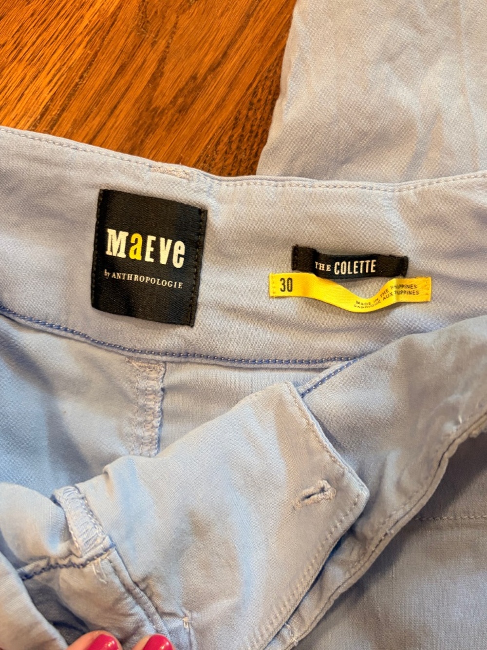 The Colette Magic Fabric Crop Wide-Leg Pants by Maeve - SKY - Picture 4 of 4
